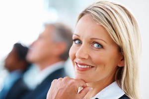 business woman blonde